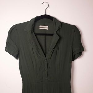 Maxi Button Up Green Dress